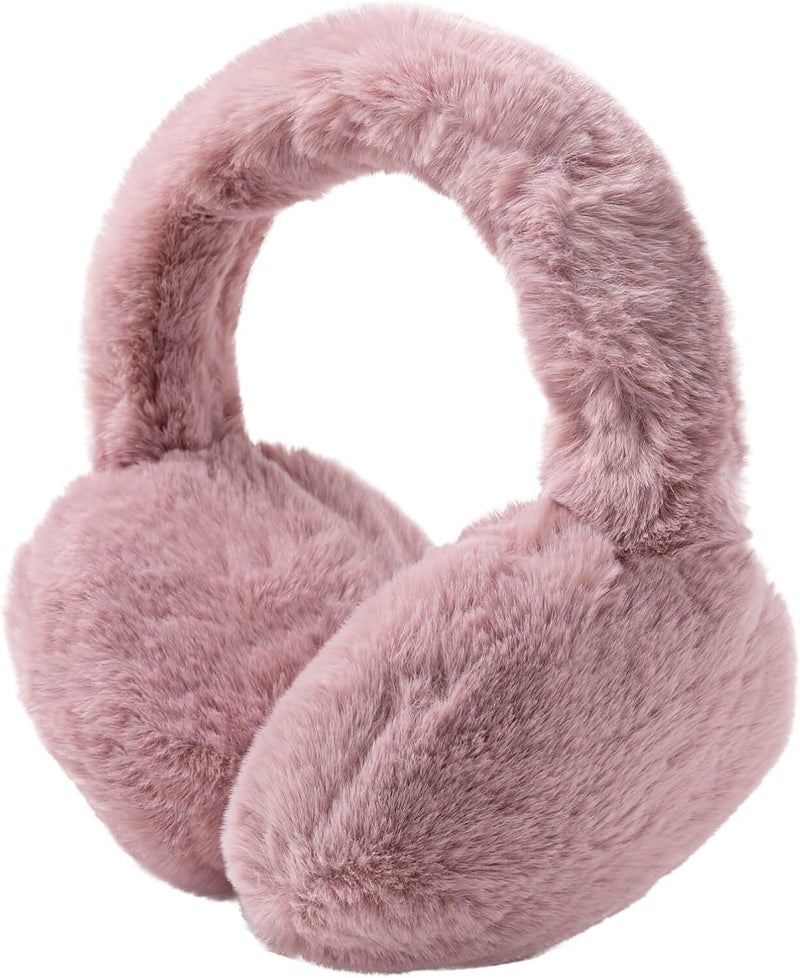 SUNBORRY Store Foldable Ear Muffs for Women, Faux Fur Adjustable Earmuffs for Winter - Image 1